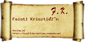 Feistl Krisztián névjegykártya