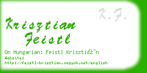krisztian feistl business card